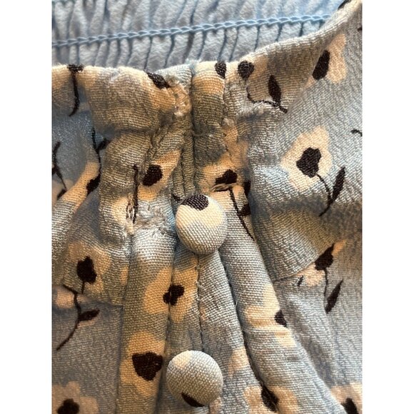 Astr Light Blue and Black Patterned Midi Dress - Picture 7 of 13